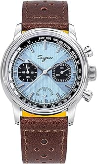 Chrono Hertiage S438.03.Z Brown Racing Leather ST1906 Mechanical Chronograph Mens Wrist Pilot Watch Seagull 1963