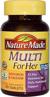 Nature Made Women's Multivitamin Tablets, 90 Count for Daily Nutritional Support