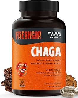 Chaga Capsules - Antioxidant, Digestive Health, Immune Support - 120 Capsules (60 Servings) - Dual Extracted - Wild Harvested and Organic Supplement