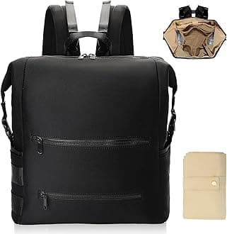 Omanmoli Diaper Bag Backpack, Large Neoprene Baby Bag for Boys Girls with 15 Diaper Bag Organizer