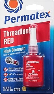 Permatex 230-27110 Screws, Anti-Loosening Screws, Lock for Motorcycles, Anaerobic, Metal Screws, Screw Fastener, For High Strength Permanent Fixing, Corrosion Prevention, Red