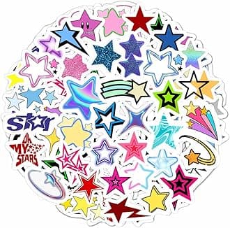 BulbaCraft Star Stickers Y2K - Small Star Stickers, Y2K Decals, Gifts for Women & Men