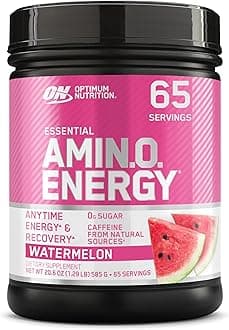 Amino Energy - Pre Workout with Green Tea, BCAA, Amino Acids, Keto Friendly, Green Coffee Extract, Energy Powder - Watermelon, 65 Servings (Packaging May Vary)