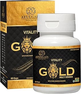 - Vitality Gold Capsules for Men (60 Caps) | Ayurvedic Energy & Stamina Support | With Swarna Bhasma, Shilajit, Safed Musli, Akarkara & Herbal Blend | Supports Strength & Daily Wellness