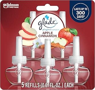 Glade PlugIns Refills Air Freshener, Apple Cinnamon, 3.35 Fl Oz, 5 Count