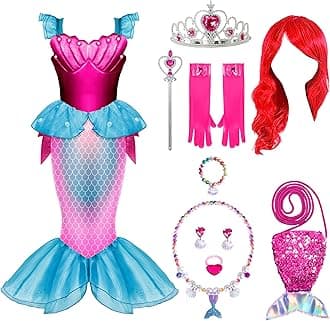Spooktacular Creations Halloween Mermaid Costume for Girls, Little Mermaid Dress, Princess Dress Up for Girls 4-6 for DressUp