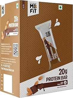 20g Protein Bar (Choco Almond, Pack of 6) | Healthy Protein Snacks | For Energy & Fitness