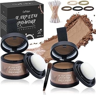 2 Pack Hairline Powder for Women and Men, Used to Root Touch Up Hair Color, Thinning and Gray Hair Coverage and Bald Spots Coverage, Brown