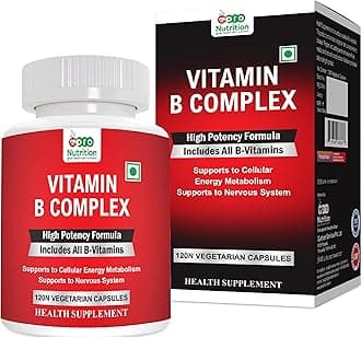 B Complex Vitamins - ALL Including B12, B1, B2, B3, B5, B6, B7, B9, Folic Acid Vitamin Supplement for Stress, Energy and Healthy Immune System 120 Veg capsules, 120 Count (Pack of 1)