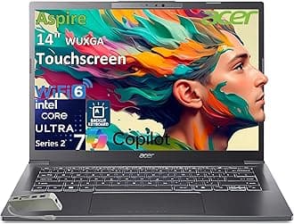 acer Aspire 14 Laptop Computer, Intel Core Ultra 7 258V, 32GB LPDDR5X, 1TB PCIe SSD, 14" WUXGA IPS Touchscreen, Intel ARC 140, AI Copilot+ PC, WiFi 6E, Backlit Keyboard, Windows 11 Home, Type-C HUB