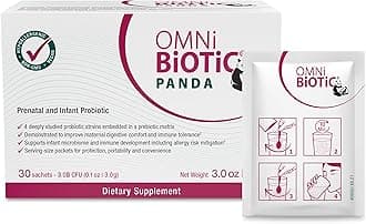OMNi BiOTiC Panda - Probiotic for Mom and Baby - Prenatal and Infant Probiotic – Gut Health & Immune System Support – Vegan and Hypoallergenic - Non-GMO - (30 Daily Packets)