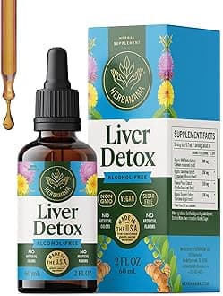 Liver Cleanse Detox & Repair - Liver Support Supplement - Liquid Drops with Milk Thistle, Dandelion Root & Chanca Piedra - Alcohol & Sugar-Free Liquid Cleanse Supplement, 42-Day Supply