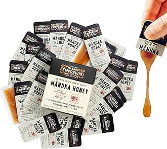 Manuka Emporium Raw Manuka Honey Packets MGO 263+ | 24 x 0.18oz Single-Serve Snaps | Certified Monofloral New Zealand Honey | UMF 10+ Equivalent | Travel-Friendly Superfood for Daily Wellness