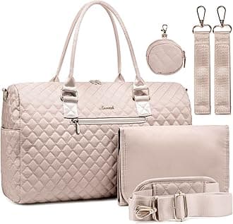 LOVEVOOK Diaper Bag Tote with Pacifier Case and Changing Pad, Large Capacity Mommy Bag for Hospital and Weekender Travel, Functional Baby Bag Newborn Baby Essential, Nude Pink, Large