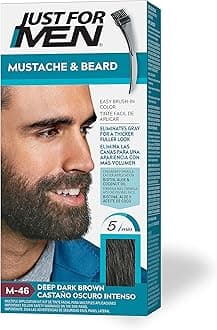 Just For Men Mustache & Beard Brush-In Color Gel, Deep Dark Brown (Packaging May Vary)