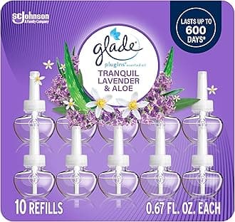 PlugIns Refills Air Freshener, Tranquil Lavender & Aloe, Scented and Essential Oils for Home and Bathroom, 0.67 Fl Oz, 10 Count