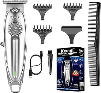 Professional Beard and Hair Trimmer for Men, Cordless T-Blade Trimmers, Electric Hair Clippers for Barbers and Stylists, All Body Grooming Model 1949