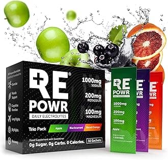 REPOWR - Electrolytes Made with Oryx Desert Salt | No Sugar. No Carbs. No Calories. | Clean Hydration for Healthy Diets, Fasting and Exercise | Natural Ingredients | 30 Sachets Trio Pack