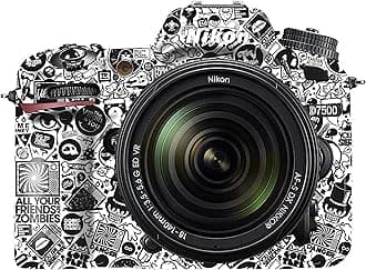 WRAPTURE. Premium DSLR Camera Scratchproof Protective Skin for Nikon D7500 - No Residue Removal, Bubble Free, Scratch Resistant, Stretchable, HD Quality Printed - HDCS-Nikon-D7500 (Design 07)