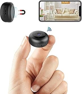 Small Camera, Hidden Camera, WiFi Security Camera, Hidden Camera with Motion Detection/Night Vision Function/Audio that can be recorded in video. No wiring required, easy to install and use, small