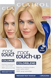 - Root Touch-Up by Nice'n Easy Permanent Hair Dye, 10 Extra Light Blonde Hair Color, Pack of 2