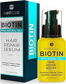 Biotin Hair Thickening Serum for Men and Women - Intense Strengthening Treatment Product with Natural Botanical Oil Blend to Help Boost Thin Hair - Repair Thinning Hair, Increase Volume and Shine