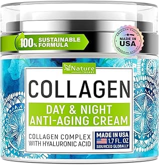 Collagen Cream for Face with Retinol & Hyaluronic Acid - Face Moisturizer for Women & Men - Skin Tightening Cream for Face - Anti Aging Face Cream - Day & Night Moisturizer Face Cream - 1.7oz