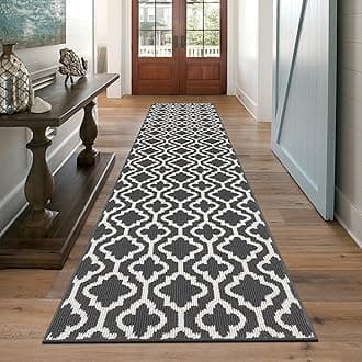 SHACOS Extra Long Hallway Runner Rug 66 x 300 cm Dark Grey Non Slip Hall Runners Long Narrow Rug Carpet Runners for Hallway Kitchen Entryway