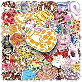 Snake Stickers |50Pcs Snake Waterproof Vinyl Decals for Water Bottles Laptop Luggage Cup Computer Mobile Phone Skateboard