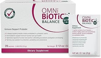 - Balance Probiotic Immune Support - Bifidobacterium & Lactobacillus - Hypoallergenic - Immune Booster Supplement for Men and Women - Non-GMO (28 Daily Packets)