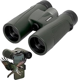 10x42 Ultra HD Binoculars for Adults High Powered with Phone Adapter, Large View Binoculars with Clear Low Light Vision with BAK4 Prism FMC Lens