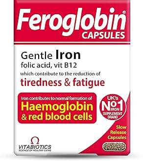 Feroglobin Vitabiotics Organic Vitamin and Mineral Capsules 30 Capsules
