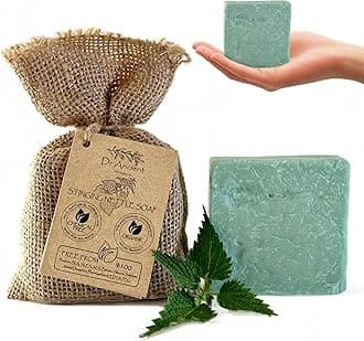 Stinging Nettle Soap Bar, Organic Soap Bars Handcrafted the Traditional Way, Natural Chemical-Free, Vegan, Used for Face Wash, Body Wash, Hand Cleansing, Daily Skin Care, Herbal Cleanser