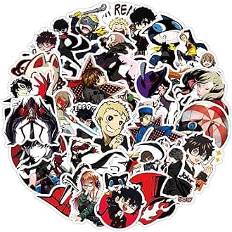 Persona Stickers for Water Bottle 50pcs, Waterproof Vinyl Decal for Teen Laptop, Skateboard, Phone, Travel case, Cool Game Stickers (Persona)