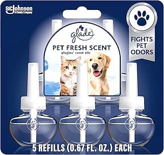 - Glade PlugIns Refills Air Freshener, Pet Fresh Scent, Scented and Essential Oils for Home and Bathroom, 0.67 Fl Oz, 5 Count