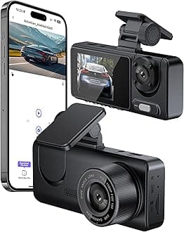 Dash Cam for Car, Front Dual Channel Dash Cam WiFi, Dash Camera for Cars 2.0" IPS Screen, App Control, G-Sensor, Loop Recording, 170° Wide Angle, Night Vision, Parking Mode