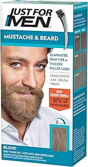 Mustache & Beard, multiple uses Beard Dye for Men with Brush Included, With Keratin Biotin Aloe and Coconut Oil for Healthy Facial Hair - Blond, M-10/15, Pack of 1 (Packaging May Vary)
