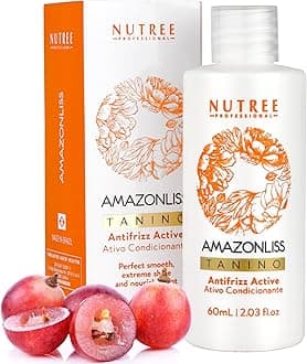 Hair Straightening Brazilian Treatment Tanino - Taninoplastia Hair Treatment - Smoothing, Hydrating, Repairing, Extreme Shine Effect - Formaldehyde Free - 60ml (Tanino)