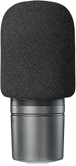 SUNMON Windscreen Foam Cover, Windscreen Pop Filter for Audio-technica AT2020 Condenser Studio Microphone,Compatible with AT-2035 AT-2050 ATR2500 ATR2500X AT-4040 Microphones,(Black)