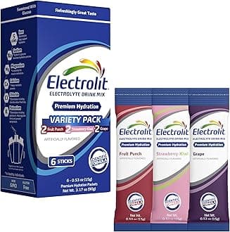 Electrolit Electrolytes Powder Packets, Variety 8 Pack, Powdered Hydration Packets for Dehydration & Rehydration, Post Workout Flavored Hydrating Drink Mix, Gluten Free Water Enhancer Sticks