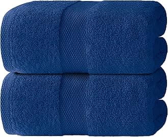 Luxury Soft Bath Sheet Towels Set - 650 GSM Cotton Luxury Bath Towels Extra Large 35x70 | Highly Absorbent and Quick Dry | Hotel Quality Extra Large Bath Towels Oversized, Navy Blue, 2 Pack