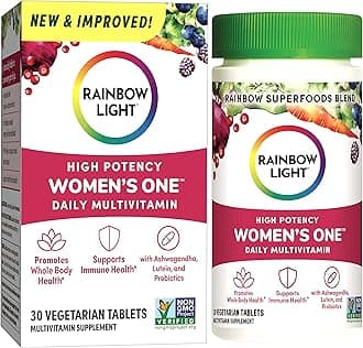 Rainbow Light Multivitamin for Women, Vitamin C, D & Zinc, Probiotics, Women’s One Multivitamin Provides High Potency Immune Support, Non-GMO, Vegetarian, 30 Tablets