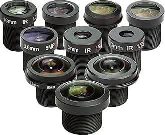 Arducam M12 Lens Set, Lens for Raspberry Pi Camera (1/4) and Arduino, Telephoto, Macro, Wide Angle, Fisheye Lens Kit (10-200) with M12 Lens Holder and Cleaning Cloth, Optical All-in-One