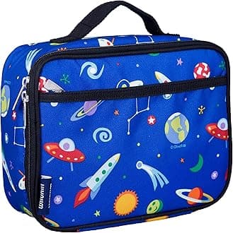 Wildkin Kids Insulated Lunch Box Bag for Boys & Girls, Reusable Kids Lunch Box is Perfect for Early Elementary Daycare School Travel, Ideal for Hot or Cold Snacks & Bento Boxes (Out of this World)
