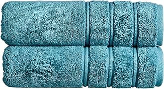 – Christy Antalya Large Bath Towels | Set of 2 | 100% Turkish Cotton | 600GSM | Soft Plush Luxury Towel Set | 70cm x 125cm | Quick Dry | Jade Teal