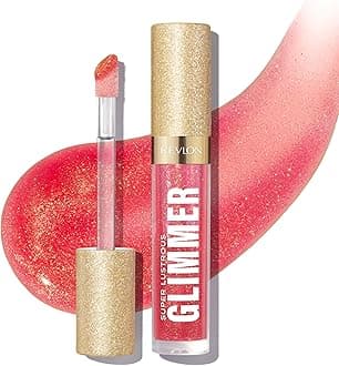 Super Lustrous Glimmer Gloss – Hydrating & Plumping Lip Gloss with Plant-Based Glitter, 3D Shimmer, 39% Hydration Boost & Oversized Applicator, Haute Honey