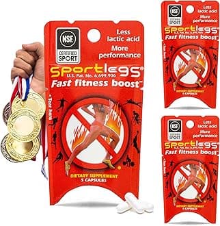 SPORTLEGS Pre-Exercise Metabolic Primer for Runners, Cyclists and Endurance Athletes - Helps Muscles Use and Recycle Lactate for Smoother, Longer Efforts - NSF Certified for Sport - 15 Capsules