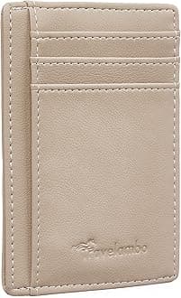 Front Pocket Minimalist Leather Slim Wallet RFID Blocking Medium Size