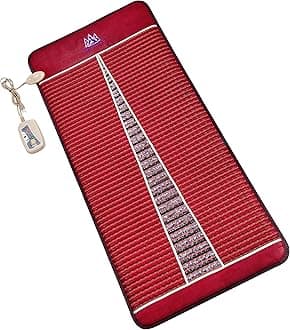 Far Infrared Heat Amethyst Tourmaline Mat - Professional 71"x32" - Warm & Heal Yourself with Natural Crystals - EMF-Free Adjustable Deep FIR Heating 86°-158°F - Original Manufacturer