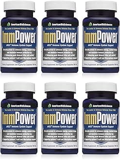 American BioSciences ImmPower AHCC Mushroom Supplement 6-Pack, Enhanced Immune Support, Natural Killer Cell Activity and Cytokine Production, 30 Vegetarian Capsules, 500 milligrams per Capsule